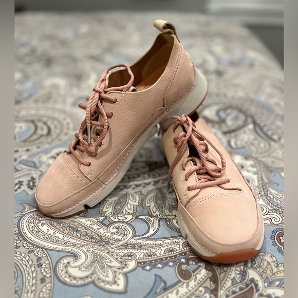 Clarks Shoes New Womens Clarks Trigenic Tri Spark Low Top Blush